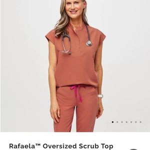 Figs Rafaela Scrub Top in Terracotta (limited edition color)